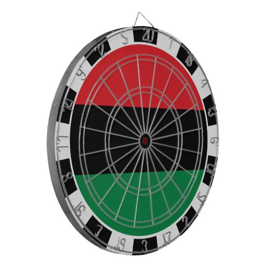 Unia Dartboard & Pan African Flag Darts Dart / Spi Dartscheibe (Vorderseite Links)