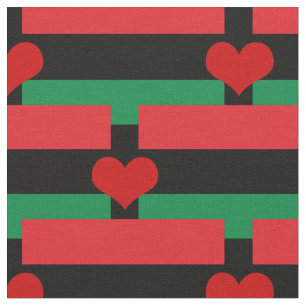 Unia Flag Fabric & Heart - Panafrikanische Flagge Stoff