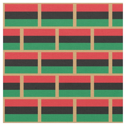 Unia Flag Fabric & Pan African flagmode /gold Stoff (Nahaufnahme)