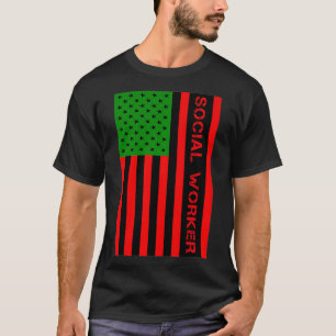 UNIA-Flag für Sozialarbeiter - Afrikanischer Ameri T-Shirt