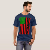 UNIA-Flag für Sozialarbeiter - Afrikanischer Ameri T-Shirt (Vorne ganz)