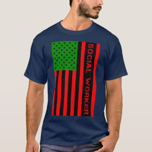 UNIA-Flag für Sozialarbeiter - Afrikanischer Ameri T-Shirt