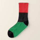 Unia Flag Symbol & Pan African Flag / Kwanzaa Socken (Links - Außen)