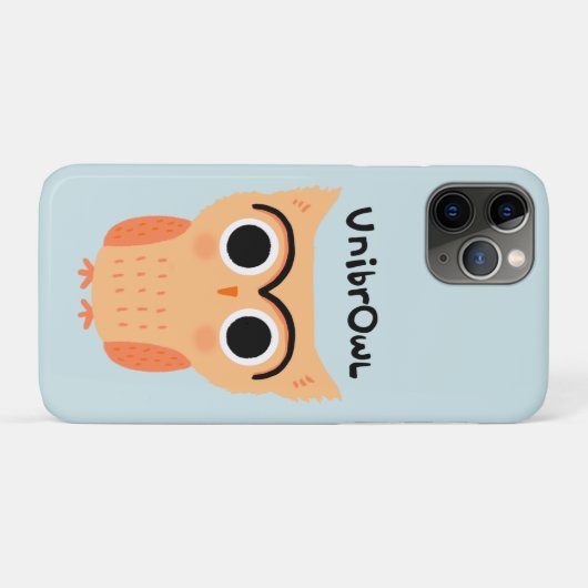 UnibrOwl Unibrow Owl | Funny Niedlich Eyebrows Owl Case-Mate iPhone Hülle (Rückseite (Horizontal))