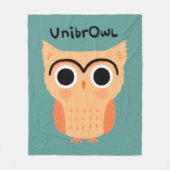 UnibrOwl Unibrow Owl | Funny Niedlich Eyebrows Owl Fleecedecke (Vorderseite)