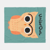 UnibrOwl Unibrow Owl | Funny Niedlich Eyebrows Owl Fleecedecke (Vorderseite (Horizontal))