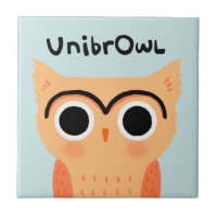 UnibrOwl Unibrow Owl | Funny Niedlich Eyebrows Owl