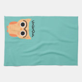 UnibrOwl Unibrow Owl | Funny Niedlich Eyebrows Owl Geschirrtuch (Horizontal)