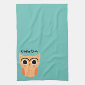 UnibrOwl Unibrow Owl | Funny Niedlich Eyebrows Owl Geschirrtuch (Vertikal)