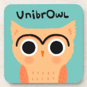 UnibrOwl Unibrow Owl | Funny Niedlich Eyebrows Owl Getränkeuntersetzer (Vorderseite)