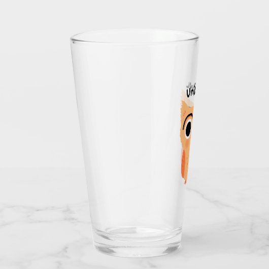 UnibrOwl Unibrow Owl | Funny Niedlich Eyebrows Owl Glas (Rechts)