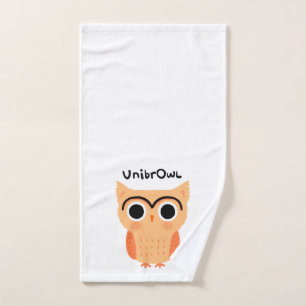 UnibrOwl Unibrow Owl   Funny Niedlich Eyebrows Owl Handtuch