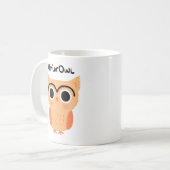 UnibrOwl Unibrow Owl | Funny Niedlich Eyebrows Owl Kaffeetasse (Vorderseite Links)