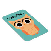 UnibrOwl Unibrow Owl | Funny Niedlich Eyebrows Owl Magnet (Rechte Seite)