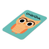 UnibrOwl Unibrow Owl | Funny Niedlich Eyebrows Owl Magnet (Linke Seite)