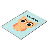 UnibrOwl Unibrow Owl | Funny Niedlich Eyebrows Owl Notizblock (Linke Seite)