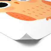 UnibrOwl Unibrow Owl | Funny Niedlich Eyebrows Owl Poster (Ecke)