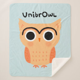 UnibrOwl Unibrow Owl | Funny Niedlich Eyebrows Owl Sherpadecke