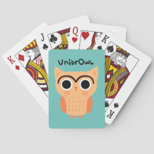 UnibrOwl Unibrow Owl   Funny Niedlich Eyebrows Owl Spielkarten