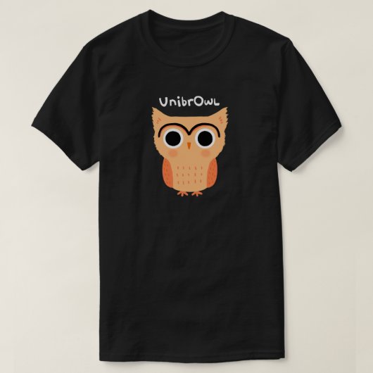 UnibrOwl Unibrow Owl | Funny Niedlich Eyebrows Owl T-Shirt (Design vorne)