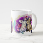 Unibunny Kisses Jackalope Magische Liebe Jumbo-Tasse (Vorderseite Rechts)