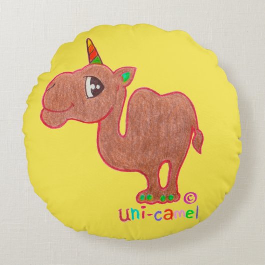 UniCamel-Pillow Rundes Kissen (Vorderseite)