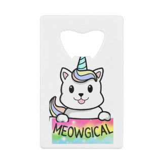 Unicat Caticorn Meowgical Unicorn Cat Men Women Bo Geldbeutel Flaschenöffner