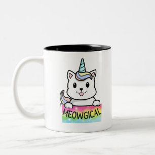 Unicat Caticorn Meowgical Unicorn Cat Men Women Bo Zweifarbige Tasse