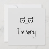 Unicode im sorry card. Danke Karte (Vorderseite)