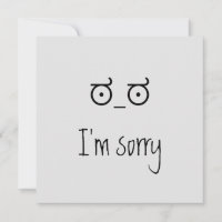 Unicode im sorry card. Danke Karte