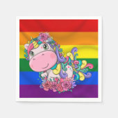 Unicon niedlich glücklich Geburtstag Napkins Serviette (Vorderseite)