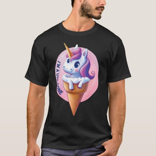 Unicone Ice Cream Pun Süße Tier Süßigkeiten C T-Shirt (Vorderseite)