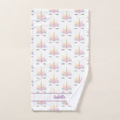 Unicorage Niedliches Muster Personalisierte Kinder Badhandtuch Set (Handtuch)