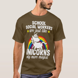 Unicorer-Lehrer-Geschenk für Sozialarbeiter T-Shirt