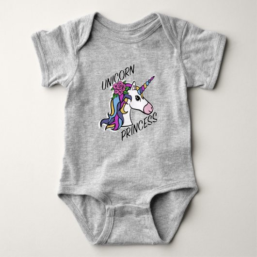 Unicoress Princess Design - Baby Jersey Bodysuit Baby Strampler (Vorderseite)