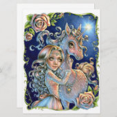 Unicoress Princess Fairytale Fantasy Rose Kunst, D (Vorne/Hinten)