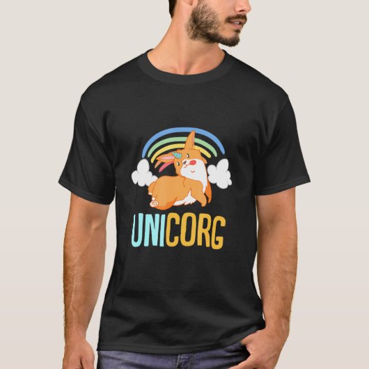Unicorg Unicorn Corgi Dog T-Shirt (Vorderseite)