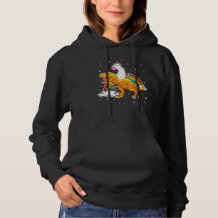 Unicoring Riding T Rex Dinosaur Boys Girls Jungs M Hoodie