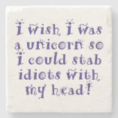 Unicorms_idiots Steinuntersetzer (Vorderseite)