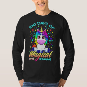 Unicorn 100 Days Magical Learning Happy 100 Day T-Shirt