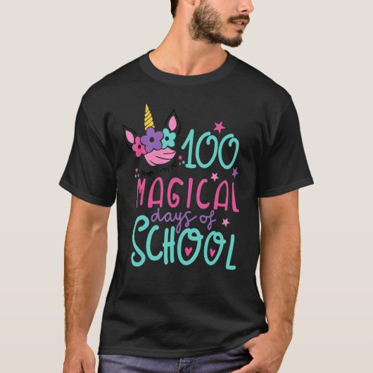Unicorn 100 Magical Days Of School Happy 100th Sch T-Shirt (Vorderseite)