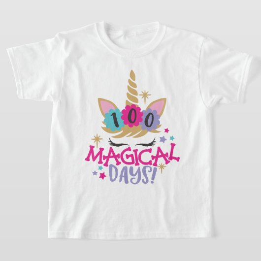 Unicorn 100 Magical Days of School T - Shirt (Ablage )