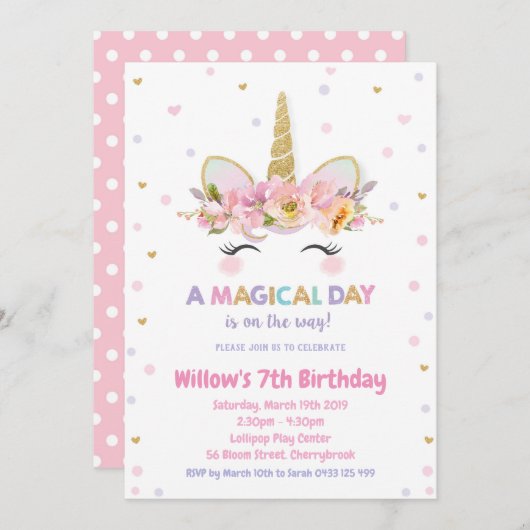 Unicorn-1. Einladung (Vorne/Hinten)