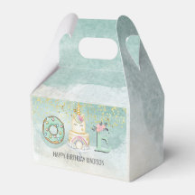 Unicorn 1. Geburtstag Gold Aqua Rosa