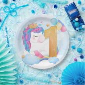 Unicorn 1. Geburtstag Pappteller (Party)