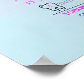 Unicorn 1st Birthday Milestone Photo Poster (Ecke)