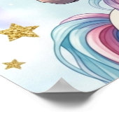 Unicorn 1st Birthday Milestone Poster (Ecke)