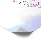 Unicorn 1st Birthday Milestone Poster (Ecke)