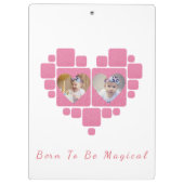 Unicorn 1st Birthday Pink Custom Klemmbrett (Rückseite)