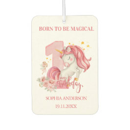 Unicorn 1st Birthday Pink Little Girl  Autolufterfrischer